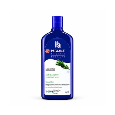 PAPAANA Organic Therapy Medicated Anti-Dandruff Sensitive Scalp Shampoo 400ml