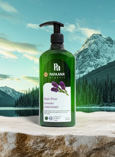 Papaana Organic Anti-Frizz Lavender Conditioner with Shea Butter 400ml Sulfate-Free