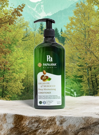 Papaana Organic Argan Oil of Morocco Deep Moisturizing Conditioner with Shea Butter 400ml Sulfate-Free