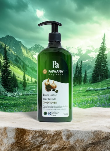 Papaana Organic Black Garlic Hair Growth Conditioner with Shea Butter 400ml Sulfate-Free