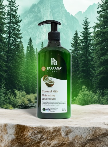 Papaana Organic Coconut Milk Moisturizing Conditioner with Shea Butter 400ml Sulfate-Free