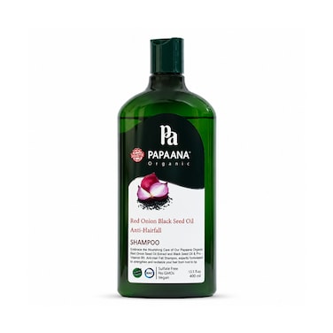 PAPAANA Organic Red Onion Black Seed Oil Anti-Hairfall Shampoo 400ml