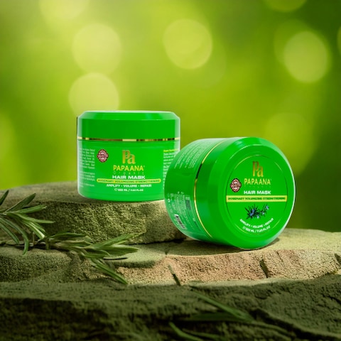 Papaana Organic Rosemary Hair Mask with Shea Butter &ndash; 350ml, Scalp Rejuvenation &amp; Nourishment for Improved Hair Growth &amp; Strength