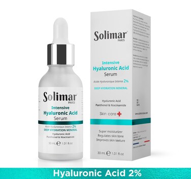 Solimar Paris Intensive Hyaluronic Acid Serum 30ml   Hydration, reducing wrinkles, and speeding up wound healing, for All Skin Types