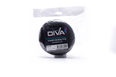 Diva Hair Bun Sponge No6  Black   1 Pc