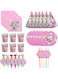 Goldedge Unicorn Horse Print Party Set Design Paper Plate Cups Straws Tissue 36-Piece Set