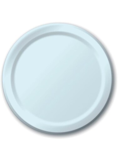 Creative Converting Touch Of Colour Round Dinner Plates 24 Pieces, 10-Inch Size, Pastel Blue