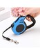 Retractable Dog Leash, Pet Walking Leash w/ Anti-Slip Handle, Strong Nylon Tape, Tangle-Free,One-Handed One Button Lock &amp; Release, Suitable Up to 25lbs., 11.5 ft (Blue)