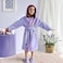 Milk&amp;Moo Little Mermaid Kids Robe, 100% Cotton Kids Bathrobe, Ultra Soft and Absorbent Hooded children's bathrobe for Girls, Purple Color, Suitable for 5-6 Years