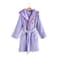 Milk&amp;Moo Little Mermaid Kids Robe, 100% Cotton Kids Bathrobe, Ultra Soft and Absorbent Hooded children's bathrobe for Girls, Purple Color, Suitable for 5-6 Years