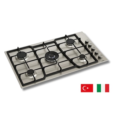 General Gold 90cm Built-in Stainless Steel Gas Hob   5 Burner Cooktop