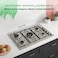 General Gold 90cm Built-in Gas Hob with 5 high-performance burners, sleek stainless steel finish, and durable cast iron grates. Perfect for spacious, modern kitchens.