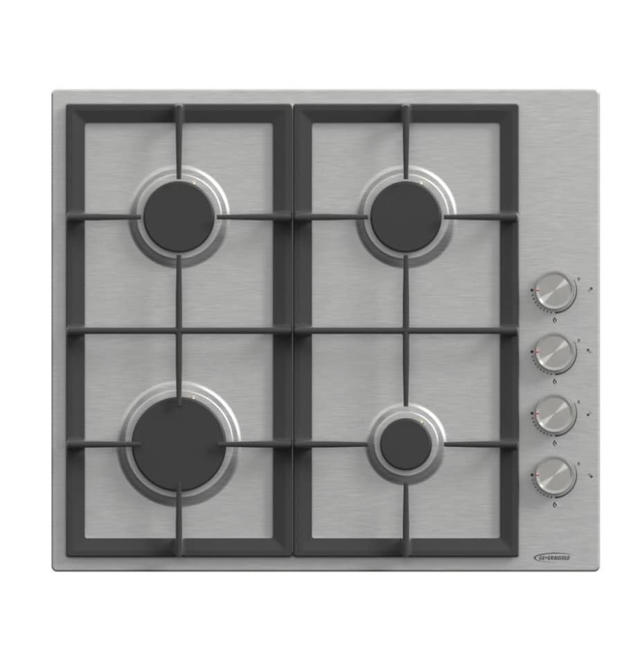 Buy General Gold 60cm 4-Burner Built-in Gas Hob Stainless Steel with Italian Sabaf Burners – Made in Turkey Online | Carrefour UAE