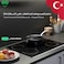 General Gold 60cm Electric Built in Hob, 4 Burner Cooktop with Touch Control, Black Glass Surface