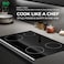 General Gold 60cm Electric Built in Hob, 4 Burner Cooktop with Touch Control, Black Glass Surface