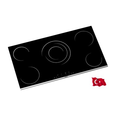 General Gold 90cm 5-Burner Built-In Electric Cooktop &ndash; Vitroceramic Surface with Touch Control​