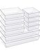 Purfex 10 Pack Drawer Organiser Trays, Large Clear Plastic Drawer Organizers Set 3 Size for Bathroom ,Vanity, Storage Bins ,Makeup, Bedroom, Kitchen Cupboard, Gadgets &amp; Utensils