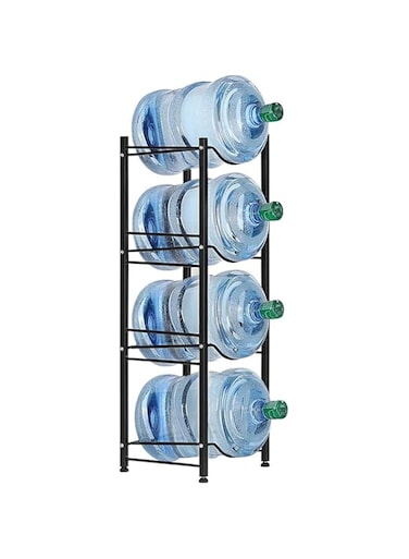 AWH 4-Tier Water Bottle Storage Rack &ndash; Heavy-Duty 5-Gallon Holder for Kitchen, and Office &ndash; Space-Saving, Metal Stand for Organized Water Bottle Storage &ndash; Easy to Assemble, Assorted Color