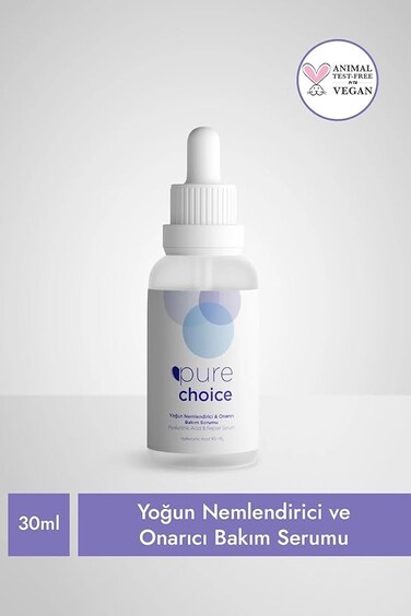 Pure Choice Intensive Moisturizing and Repairing Care Serum, 30ml - Hyaluronic Acid + Panthenol (Vitamin B5)
