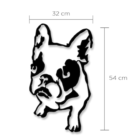 Mourah Home Metal Wall Art No.1 Dogo - Black - 2 Years Warranty