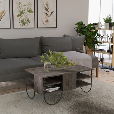 Mourah Home Norfolk Coffee Table - Dark Brown - 2 Years Warranty