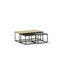Mourah Home Camelia Coffee Table - Oak/Retro Grey/Silky Black - 2 Years Warranty