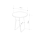 Mourah Home Chen Side Table - White Marble - 2 Years Warranty