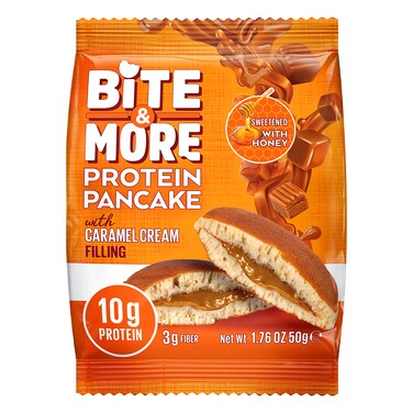 Bite &amp; More Protein Pancake, Caramel, 1 Piece