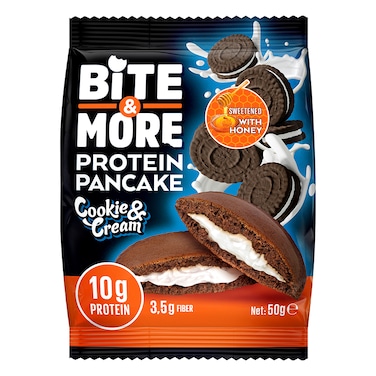Bite &amp; More Protein Pancake, Cookies and Cream, 1 Piece
