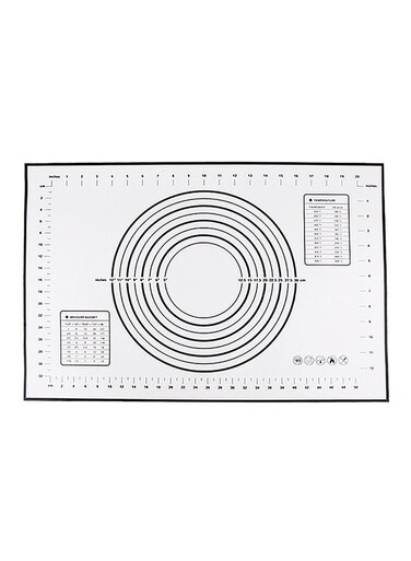 Dough Maker Mat With Measurements Black 60 x 40 x 0.04cm