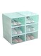 6-Piece Stackable Shoe Storage Rack Green 47x34x39cm