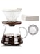 Pour Over Coffee Maker, Borosilicate Glass Carafe, Drip Coffee Maker for Home Caf&eacute; Restaurant Camping (ClearA, L)