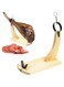 IULAEF HAM STAND KIT Spain - Jamon Holder For Spanish Iberico Ham And Italian Prosciutto -with Nonslip Pad - Beautiful Kitchen Stand For Serrano Ham (Wood Style)