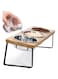 LUCKY-D Raised Cat Food Water Bowl Elevated Tilted Cat Dishes Set of 3 Ceramic Dish for Indoor Cats Orthopedic Pet Food Stand Anti Vomiting 3 Bowl Cat Feeder (Stainless steel bowl)