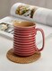 And Twine Crimson Red Ribbed Jumbo Mug Set of 2