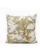 Stylish Beige &amp; White Abstract Pattern Square Cushion for Sofa &amp; Bed &acirc;&euro;&ldquo; Cotton Fabric, 45&Atilde;&mdash;45 cm