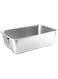 YUEPAO Open Litter Box for Indoor Cats, Pet Litter Tray Cat Litter Toilet Stainless Steel Durable Easy Clean Kitten Litter Pan for Puppy, 40cmx30cmx10cm