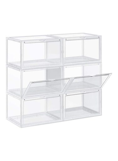 Shoe Storage Organizer (Transparent), Side Open High Quality Transparent 36 x 29 x 22cm