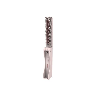 Foldable Mini Straightener Brush, 3200mAh, Type-C - Pink
