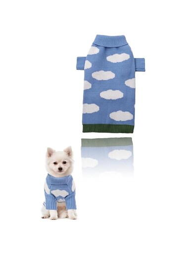 Sweet seven Dog Sweaters - Cozy Knitted Jumpers and Turtleneck Coats for Fall/Winter. Cute 2-Legged Vest, Warm Clothing for Cold Weather. Ideal New Year Gift for Pets (Size M)