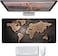 Gaming Mouse Pad 90x40cm Non-Slip World Map Design Desk Pad XXL Black/Bronze