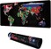 Desk Pad Extended Size 90x40cm Non-Slip World Map Design Gaming Mouse Pad Multicolor