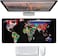 Desk Pad Extended Size 90x40cm Non-Slip World Map Design Gaming Mouse Pad Multicolor