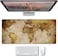 Gaming Mouse Pad 90x40cm Non-Slip World Map Design XXL Desk Pad for Office Home Gaming Beige