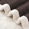 Jacquard Sherpa Blanket Single Size Faux Fur Bed Blanket 160x220cm Flannel Fleece Reversible Blanket Warm and Plush Throw Blanket Dark Brown
