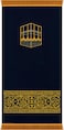 Prayer Mat for Kids &amp; Teens 50x100cm Compact Adult Prayer Mat for Mosque &amp; Travel Lightweight Narrow Janamaz with Anti-Slip Base &amp; Soft Velvet Top Islamic Musalla Sajadah Black/Gold