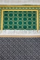 Narrow Prayer Mat for Adults, Kids &amp; Teens 50x100cm Compact Prayer Mat for Mosque &amp; Travel Lightweight Janamaz with Anti-Slip Base &amp; Velvet Top Islamic Musalla Sajadah Green/Beige