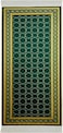 Narrow Prayer Mat for Adults, Kids &amp; Teens 50x100cm Compact Prayer Mat for Mosque &amp; Travel Lightweight Janamaz with Anti-Slip Base &amp; Velvet Top Islamic Musalla Sajadah Green/Beige