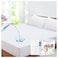 Waterproof Mattress Protector Microfiber 180x200cm for King Size Bed Breathable and Durable Microfiber+TPU High Absorption Pad Cover for Bed Fitted Style 100% Waterproof White