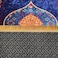 Premium Prayer Mat 70x110cm Printed Velvet Islamic Sajadah with Non-Slip Base &amp; Shiny Tassels, Lightweight &amp; Portable Musalla Gift for Ramadan Eid Hajj Umrah Blue/Multicolor